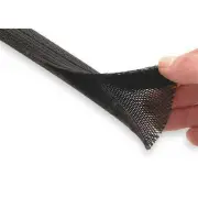 Braided Cable Sleeve 2in ID 100ft Heavy Duty PET Expandable Wire Hose Wrap