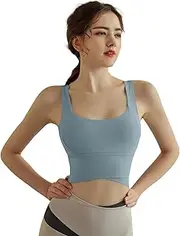 [Generic] Women's High Impact Sports Bra Comfort Wide Straps Yoga Tops Compression Workout Tanks Full Cup Seamless Wireless Running Bras Underwear
