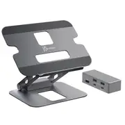 J5create Multi Angle 6-in-1 4K HDMI Aluminium Docking Laptop Stand with USB-C