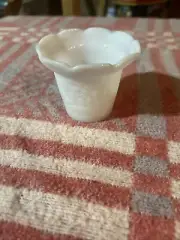 Hazel Atlas Votive Milk Glass Votive Cup Holder 2 1/2" Tall