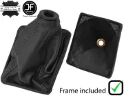 BLACK STITCH LEATHER GEAR BOOT WITH PLASTIC FRAME FITS VW CORRADO 1988-1995