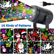 Outdoor 16 Pattern Christmas Projector Laser Light Snow Landscape Garden Lamp US