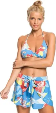 Roxy E2526 Lemon Chill Beach Shorts Women's French Blue Saya Size L