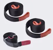 2 (two) 3" x 20' + 1 (one) 3" x 30' Heavy Duty Tow Strap Recovery 14000LB Towing