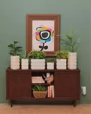6pcs *PEACH* VASES LOT Accessories DECOR planters DIORAMA mini 1/6 for BARBIE