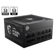 MSI MAG A750GL PCIE5 750W Up to 90% (80 Plus Gold) ATX Power Supply Unit, PFC, 100~240 VAC, 750W, 47-63Hz, PCI-E, SATA, FDD