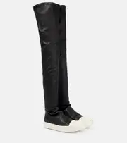 [Rick Owens] Rick Owens Stocking over-the-knee leather boots AU 4 black