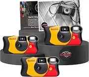 Disposable Cameras Multipack - Includes 3 Pack of Kodak Funsaver Single-Use 35mm Cameras with 27 Exposures and Clikoze Photography Tips Card