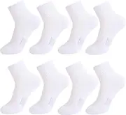 [Santgoo] Boys Athletic Socks Half Cushion Crew Cotton Soft Breathable Socks for Kids