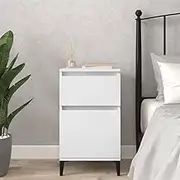 Bedside Cabinet High Gloss White 40x35x70 cm Bedroom Storage