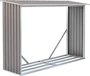G21 WOH Wooden Shed 181-242 x 75 cm Grey Wooden Shed Garden Sheds