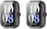 2 Pack Case Intended for IQOO WATCH GT, Full Wrap Hard PC Screen Protector Cover Cases, HD Tempered Film Tempered Glass for WATCH GT Smart Watch Accessories