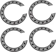 JOINPAYA 4pcs Guitar Rosette Inlay Decorative Stickers for Acoustic Sound Hole Easy Install Precision Crafted Compatible with No Damage High Reliability