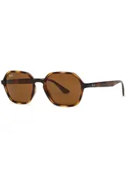 Ray-ban Tortoiseshell Hexagon-frame Sunglasses - Brown One Size