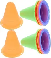 TOBBOMEY 12 Pack Mini Traffic Cones Basketball Agility Drills Boys and Girls Soccer Training Roller Skating Field Markers Exercise Cones