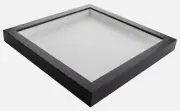 7x16 Shadow Box Frame Black | 2 Inches Deep Real Wood Contemporary Shadowbox Dis