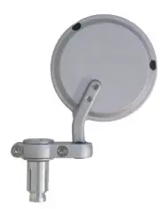 Mirror Bar End Silver Round Right Hand