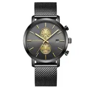 Stylish Waterproof Business Casual Watch with Multi-Function Quartz Movement