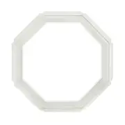 24 In X 24 In Fixed Octagon Geometric Vinyl Insulated Window White Tafco Windows