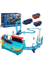Train Set 85pcs360° Transformed DIY Train Track SetRechargerable Electric Tra...