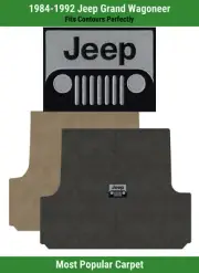 Lloyd Ultimat Cargo Carpet Mat for '84-92 Jeep Grand Wagoneer w/Jeep Grill Logo (for: Jeep)