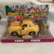 Vintage The Chevron Cars 1999 Casey Coupe Yellow 2 Door Toy Vehicle NIP Turtles