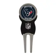 Houston Texans Divot Tool with NFL Double Sided Golf Ball Marker