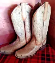 Circle G Corral Ladies US Size 6.5 Sand Floral Embroidery Square Toe Boot