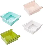 Cabilock Fridge Shelf Organizer 4 Pack Pp Material Fridge Slide-out Drawer Kitchen Storage Rack