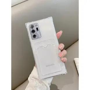 韓格適用于三星NOTE20 ULTRA手機殼A42 5G插卡卡包A12 4G全包邊S23 ULTRA防摔女款A14透明軟殼A53硅膠簡約A33