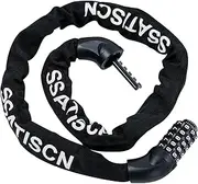 [SSATISCN] Bike Lock, 5 Digit Resettable Combination Bike Chain Lock, 3.2 FT Bike Locks Heavy Duty Anti Theft, Security Thickened Bicycle Lock，for Bikes, Motorcycles,Bicycle, Fence Gate