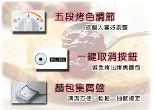 【Panasonic國際牌】五段調節烤麵包機 NT-GP1T