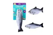 Flippy Fish Interactive Cat Toy Realistic Flopping Wagging Plush Rechargeable