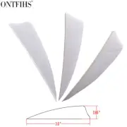 200pcs 3" White Shield Cut Archery Fletches Feather Fletching Arrow Feathers
