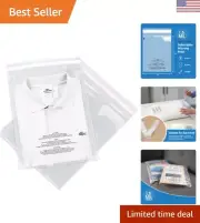10" X 13" 1000 Count Self Seal Clear Poly Bags with Suffocation Warning for P...