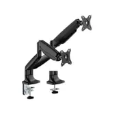 Brateck LDT82-C024-BK DUAL SCREEN HEAVY-DUTY GAS SPRING MONITOR ARM For most 17'~35' Monitors, Matte Black LDT82-C024-BK