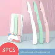 3 Piece Set Portable Eyebrows Trimmer Razor Exfoliating Multi-Purpose Razor