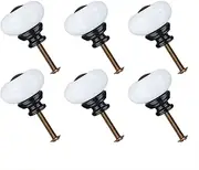 Ceramic Knob,Cabinet,Furniture Pull Handles,Door Pull,Drawer Pull Handle,6pcs Ceramic Knobs Pull Handle Furniture Drawer Cabinet Cupboard Wardrobe Dresser Storage Boxes Accessories White