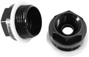 Aeroflow Holley Carb Inlet Fitting Black Male 7/8-20" to 5/8-18" - AF700-03BLK