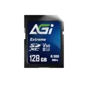 AGI SD Card 128GB V60 Extreme SDXC UHS-II U3 ​​(Read/Write Speed ​​300/100MBs) S