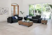 LUCIANO Leather 3.5 Seater Sofa with 2 Electric Recliners