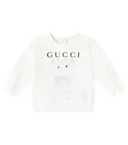 [Gucci Kids] Gucci Kids Baby printed cotton sweatshirt M 18-24 white