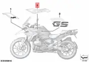 Genuine BMW K50 R 1250 GS 19 0J90 0J93 Lettering Left 51148406717