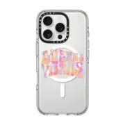 iPhone 16 Pro Clear Case MagSafe Compatible buenas vibras / boho hippie good vibes