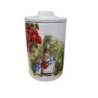 Beatrix Potter Peter Rabbit & Mama Strawberries Cookie Jar Canister New