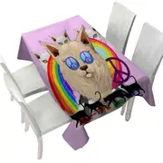 Funny and Cool Retro Cats Tablecloth