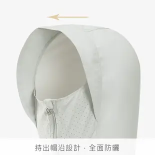 【UV100】防曬 抗UV-Suptex清涼透氣雷射穿孔口罩連帽外套-男(AL23120) 蝦皮獨家款
