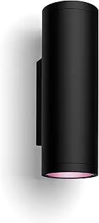 Philips Hue White & Color Ambiance Appear Outdoor Wall Light (1,180 lm), Dimmable Wall Lamp for Hue Lighting, 16 Million Colors, Smart Control, Black