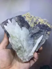 Natural White/Clear Feather Calcite Crystal Minerals