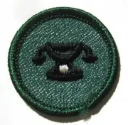 Vintage Girl Scout 1955-60 CLERK BADGE Telephone Phone Secretary Assistant Patch
